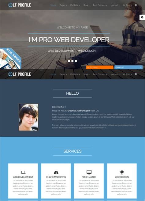 Free Joomla Templates For Personal Website Printable Templates