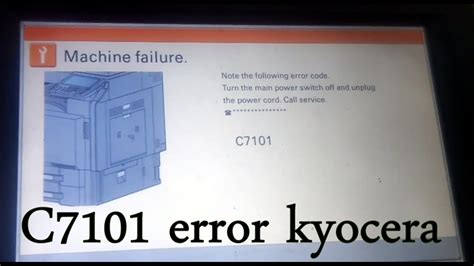 C7101 Error Kyocera Taskalfa 5500i Error Code C7101 C7101 TASKalfa