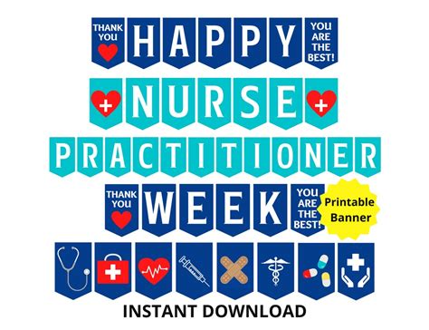 Nurse Practitioner Week Printable Banner Happy Np Week Sign Nurse