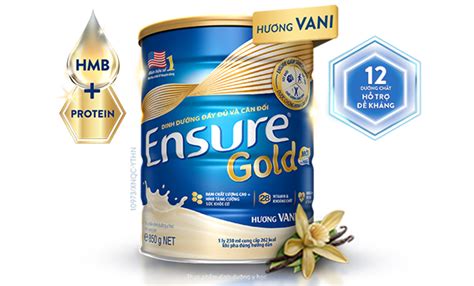 Sữa Ensure Gold 850g - hương vani (ít ngọt)