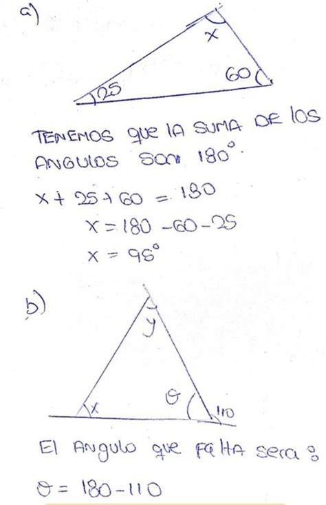 Realiza Demostraciones Y Completa El Valor Del Ngulo Que Falta En