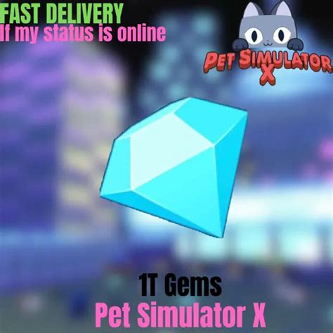 T Gems Pet Simulator X Game Items Gameflip