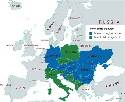 Countries touched by the Danube : MapPorn