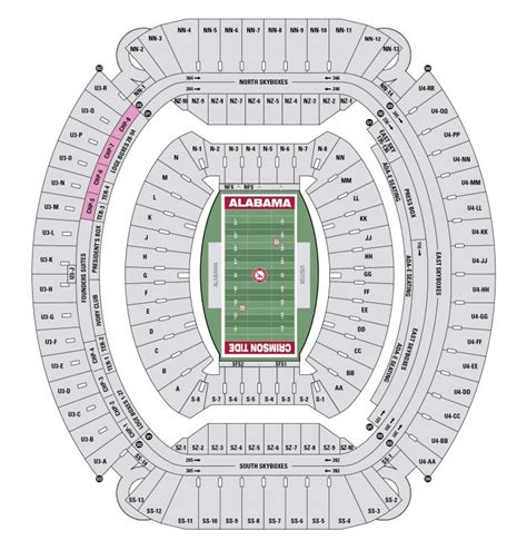 BryantDenny Stadium Seating Chart Seating Plans Of Sport Arenas