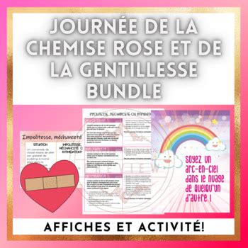 Affiches Et Activit Journ E De La Chemise Rose Et Gentillesse Ensemble