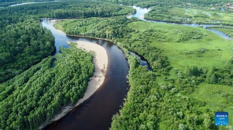 Wundersch Ne Landschaft Des Nationalen Feuchtgebietsparks In Hulun Buir