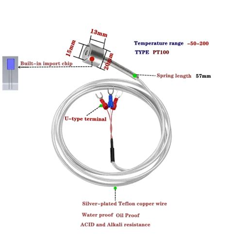 Strong Magnetic Surface Rtd Pt1000 Pt100 Type Industrial Temperature