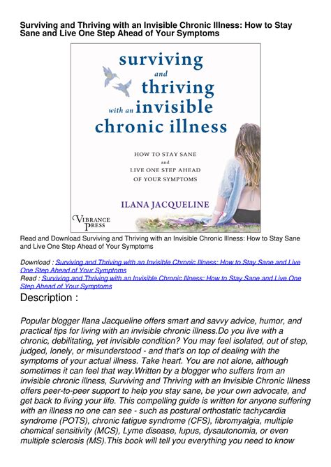 Pdf Surviving And Thriving With An Invisible Chronic Illness How To