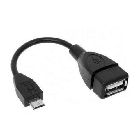 Переходник OTG USB Micro USB с проводом черный продажа цена в