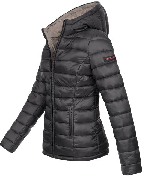 Marikoo Lucy Damen Steppjacke Bergangsjacke B Schwarz Gr E M G