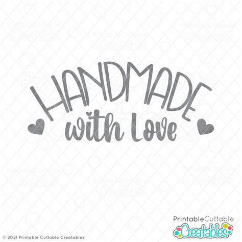 Materials Card Making Stationery Hand Made With Love Svg Cut File