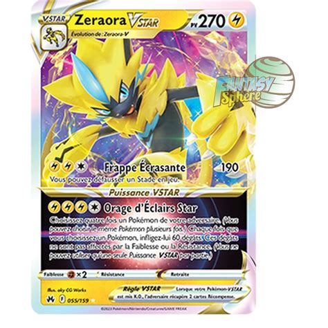 Zeraora VSTAR Full Art Ultra Rare 55 159 Epee Et Bouclier 12 5