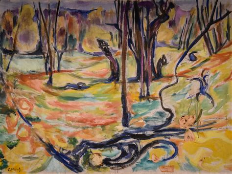 Edvard Munch Elm Forest Spring 1923 At Munchmuseet Oslo Flickr