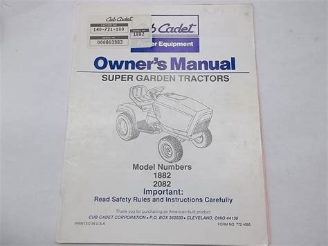 Cub Cadet Super Garden Tractor Models Fasci Garden