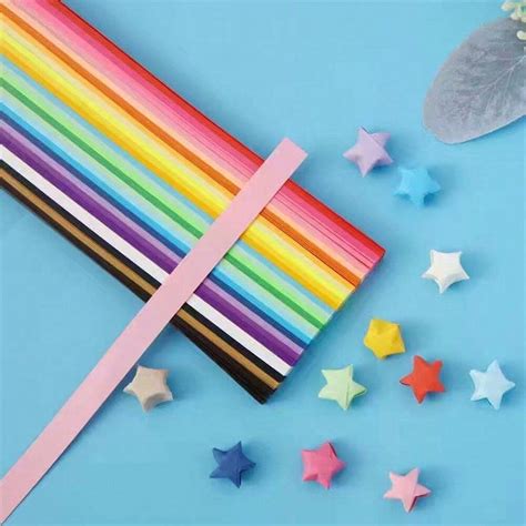 Fogli Di Origami A Forma Di Stella Colori Di Strisce Di