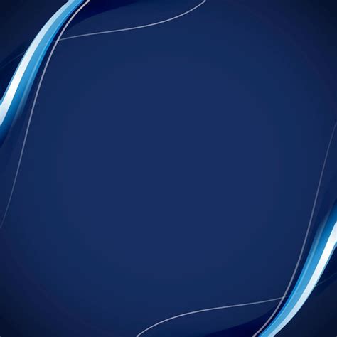 Free Vector Blue Curve Frame Template Vector