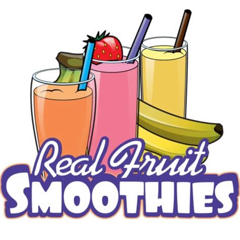 SignMission D DC 8 Real Fruit Smoothies 8 In Concession Decal Real