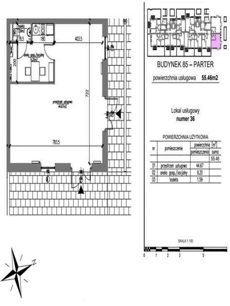 Mieszkanie Kraków ul Żabiniec 55 m2