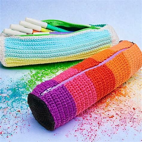crochet pencil case etsy