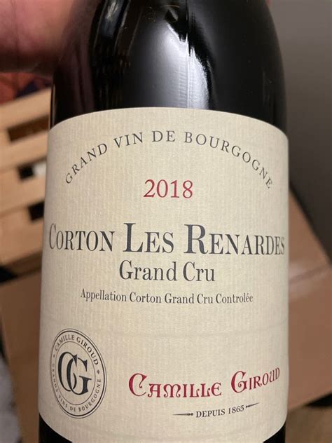 Camille Giroud Corton Renardes France Burgundy C Te De Beaune