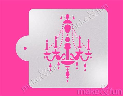 Chandelier Cake Stencil, Cookie Stencil, Airbrush Stencil | Cake stencil, Stencils, Cookie stencils