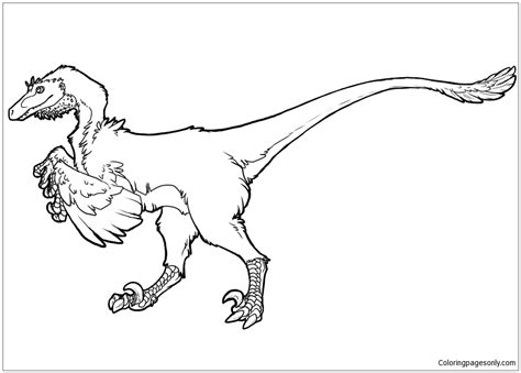 Raptor Dinosaur Coloring Pages - Dinosaurs Coloring Pages - Coloring ...