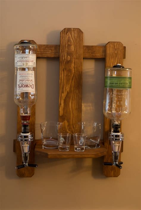 Liquor Dispenser Wall Mount, Wall Mount Dispenser, Bar Decor, Man Cave - Etsy