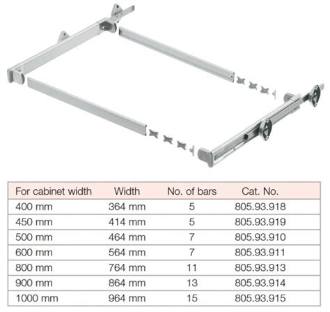 Wardrobe Pull Out Trouser Rack For Cabinet Width Mm