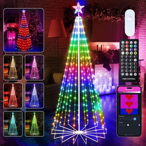 Brightown Ft Smart Led Christmas Tree Led With App Music Sync