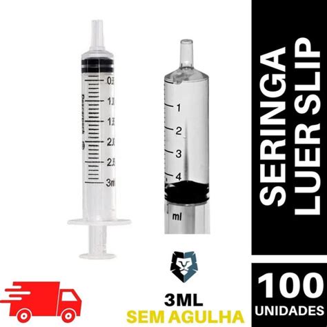 Seringa 3ml Luer Lock Caixa C 100 Unidades MercadoLivre