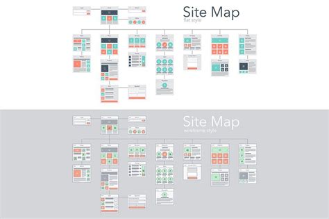 Site Map Template for Modern Graphic Design