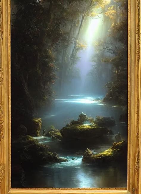 The Magical River Light Shafts Stunning Atmosphere Stable