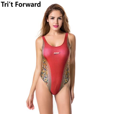 Tight Bodysuit Sports One Piece Swimwear 2017 Backless Bathing Suit