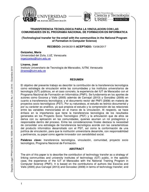 Calaméo TRANSFERENCIA TECNOLOGICA PARA LA VINCULACION CON LAS