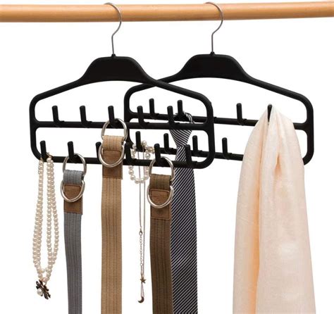 Belt Hanger Rack Holder 2 Pack Sturdy Belt Organizer With 360 Degree