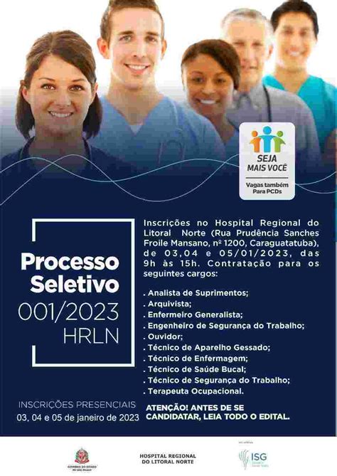 Inscri Es Da Sele O Para Cargos Do Hospital Regional Do Litoral