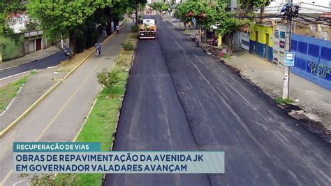 Recupera O De Vias Obras De Repavimenta O Da Avenida Jk Em Gov