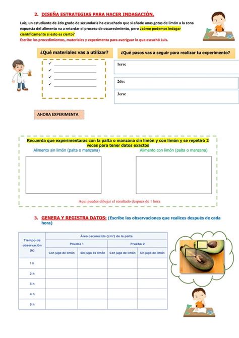 Ficha experi aprendizaje 6 actv 6 cyt 1º y 2º indaga PDF