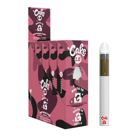 Cake Delta 10 Vape Disposable 15g Birthday Cake 5 Pack Display