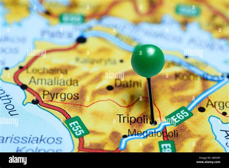 Close up tripoli greece map hi-res stock photography and images - Alamy