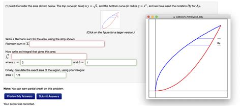 Solved 1 Point Consider The Area Shown Below The Top Chegg