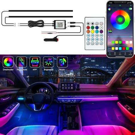 Amazon Jushope Interior Car LED Strip Lights Acrylic LED Lights