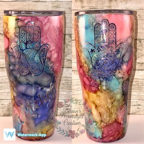 Alcohol Ink Tumbler Alcohol Ink Glitter Tumbler Alcohol