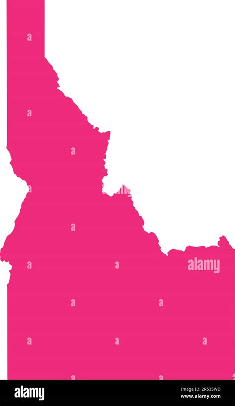 Pink Cmyk Color Map Of Idaho Usa Stock Vector Image And Art Alamy