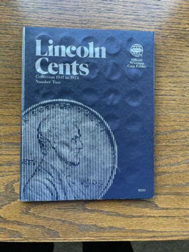 Whitman Coin Folder 9030 Lincoln Cent 2 1941 1974 Bookalbum Penny