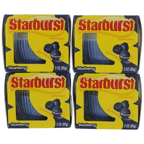 Starburst Scented Candle 4 Pack Of 3 Oz Jars Blueberry