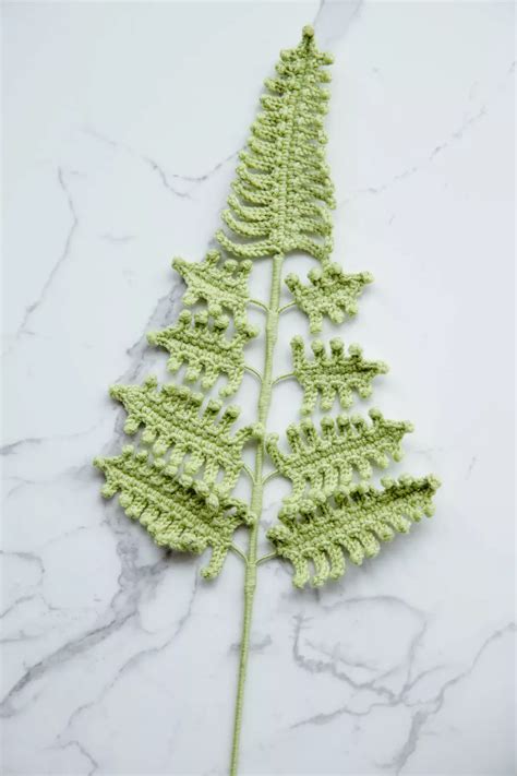 Crochet fern leaf free pattern – Artofit