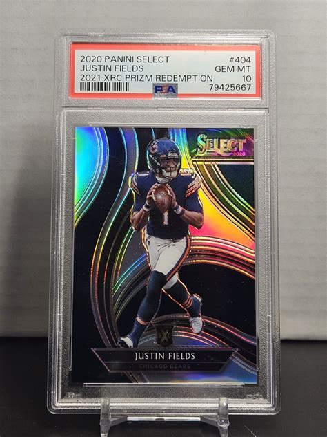 2020 Panini Select 2021 JUSTIN FIELDS XRC Prizm 404 W ORIG