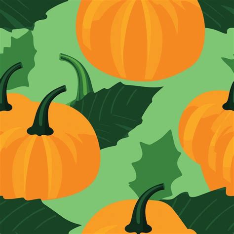 Premium Vector Seamless Colorful Pumpkins Pattern