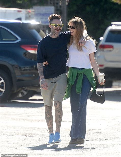 Adam Levine And Wife Behati Prinsloo Wrap Arms Around Each Other While